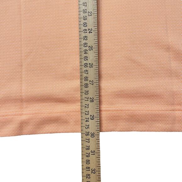 FootJoy Polo Men's Size M Stitched Logo on Sleeve Golf Shirt Peach Zig Zag Print - Picture 11 of 11